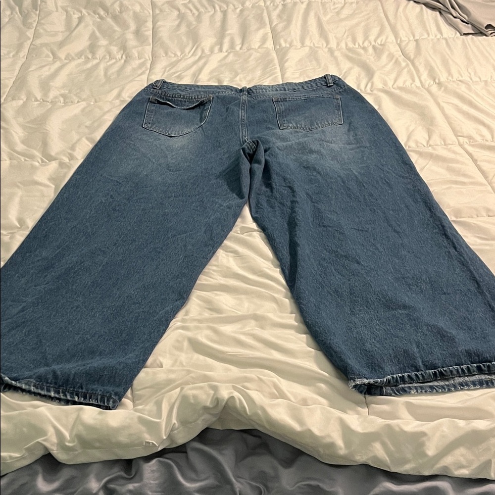 Women's Blue Wide-Leg Jeans